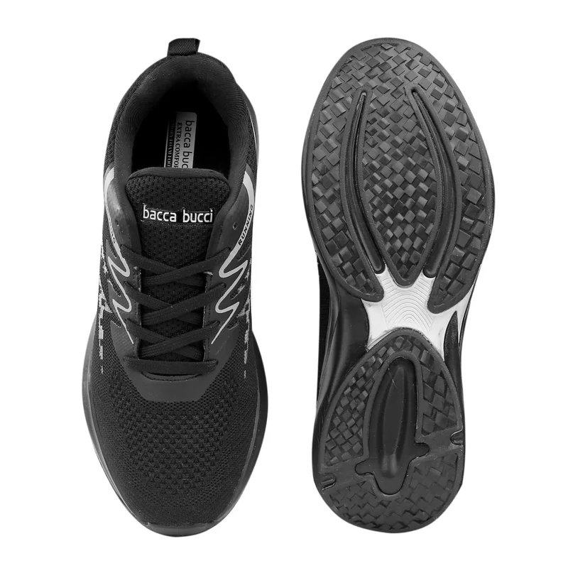 Bacca Bucci Black Marathon Everyday Running Shoes for Men | Best Price UAE